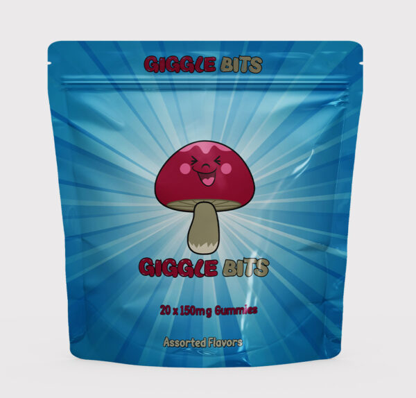 GIGGLE BITS Magic Mushroom Infused Gummies Edibles (20pcs X 150mg)